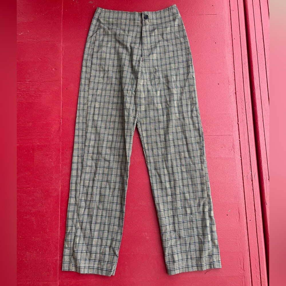 J Galt High Waisted Plaid Pants